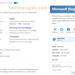 Example image of Bing search results