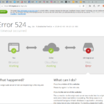 Cloudflare http error 524 Screenshot